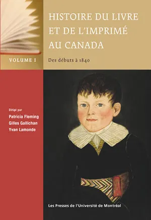 Histoire du livre et de l’imprimé au Canada (page couverture)